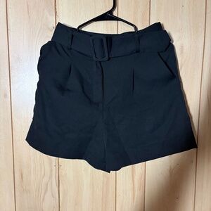 Ovi - black high waisted belted shorts - NWT